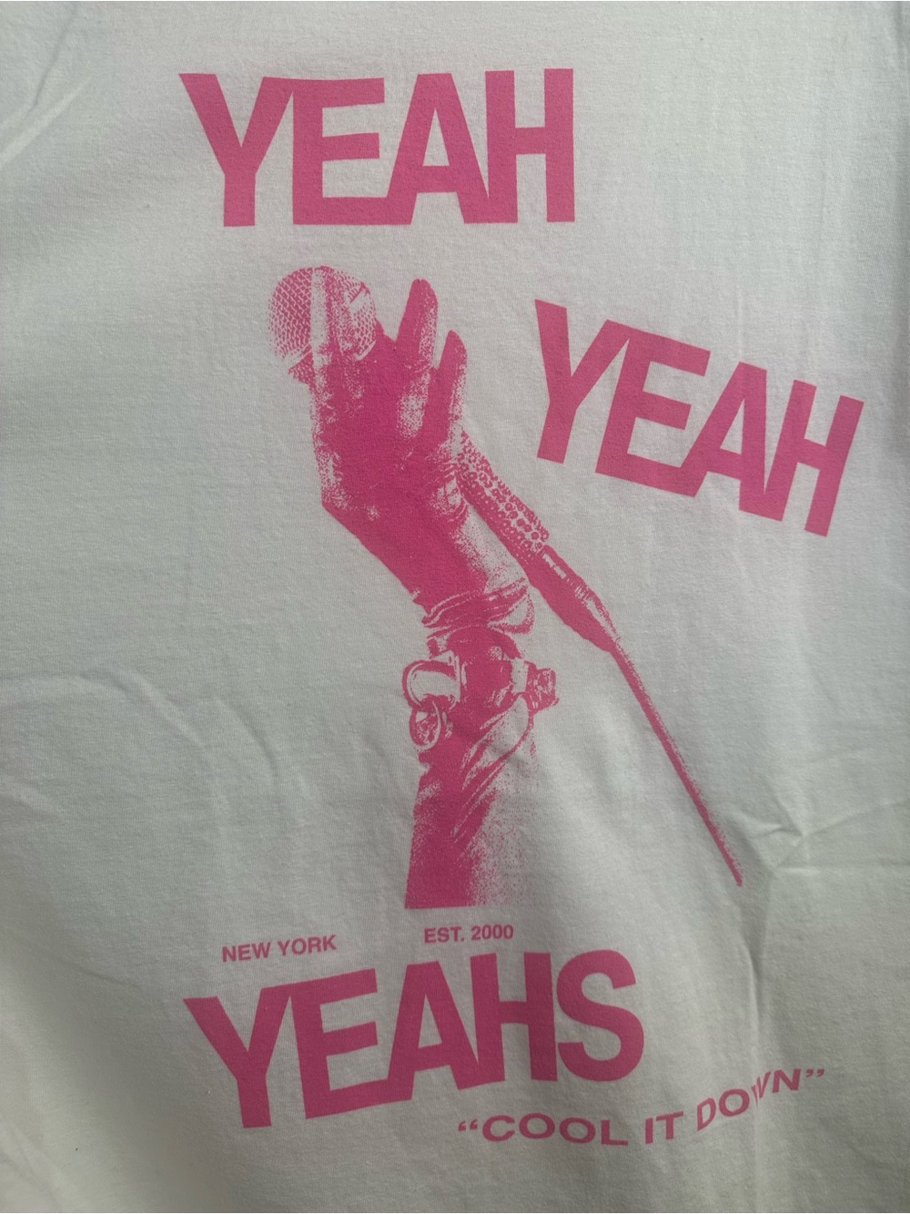 Comfort Colors White Tee with Pink Cool it Down Logo. Never Worn. - Picture 3 of 4